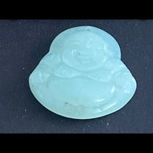 Antique vintage Jade Happy Laughing Buddha Pendant Charm Good Luck 🪷